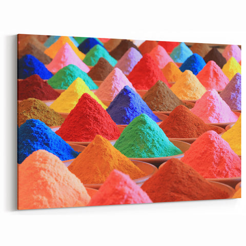 Vibrant Holi Powders Wall Art – Colorful Indian Festival Canvas Print