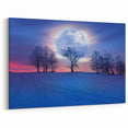 Full Moon in Winter Landscape – Stunning Celestial Wall Art for Home