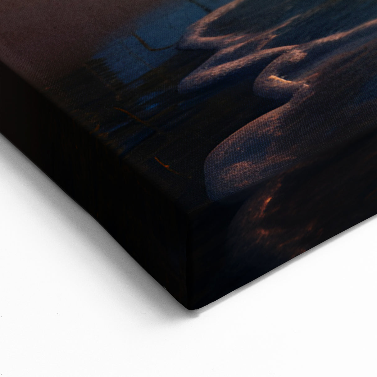 Moonlit Tropical Beach Canvas – Celestial and Coastal Wall Art Decor