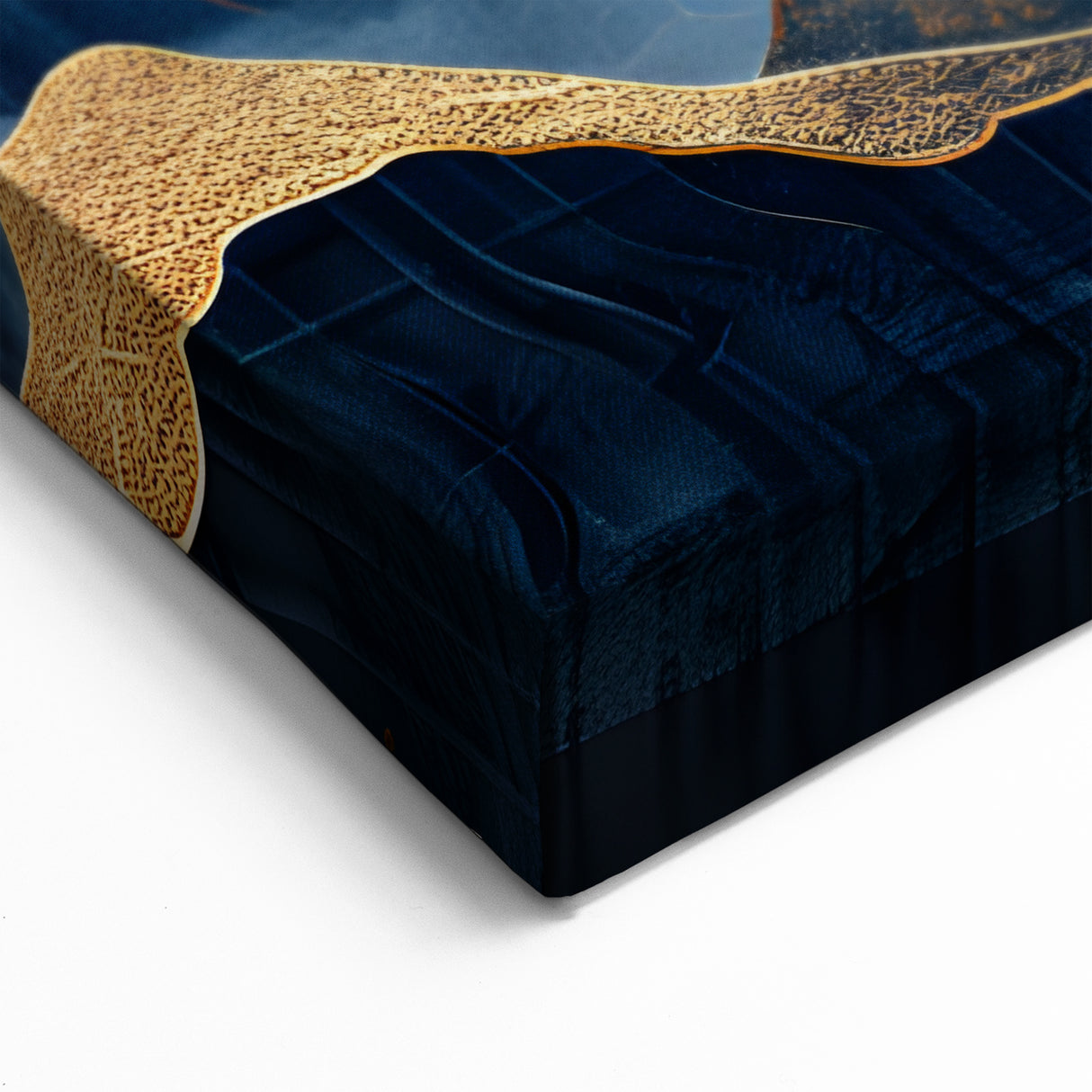 Golden Moonlit Mountains with Wildlife – Luxurious Celestial Wall Art