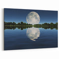 Moon Reflection Over Water – Serene Celestial Wall Art for Home Decor