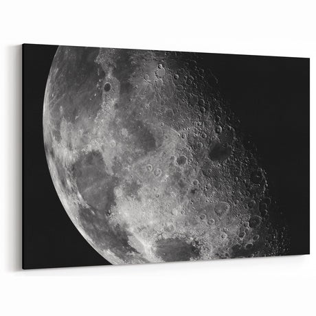 Moon Surface Close-Up – Detailed Lunar Celestial Wall Art for Home