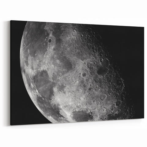 Moon Surface Close-Up – Detailed Lunar Celestial Wall Art for Home