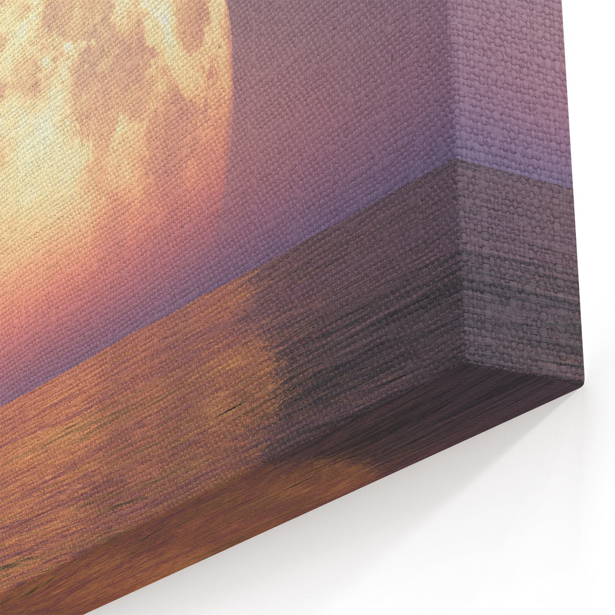 Golden Moonrise Over Ocean – Tranquil Celestial Wall Art for Home Decor"