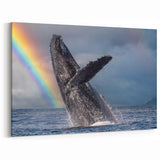 Majestic Whale Breach with Rainbow - Cabo San Lucas Ocean Wall Art
