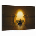 India Themed Wall Posters - Serene Meditation at Sunrise Spiritual Art