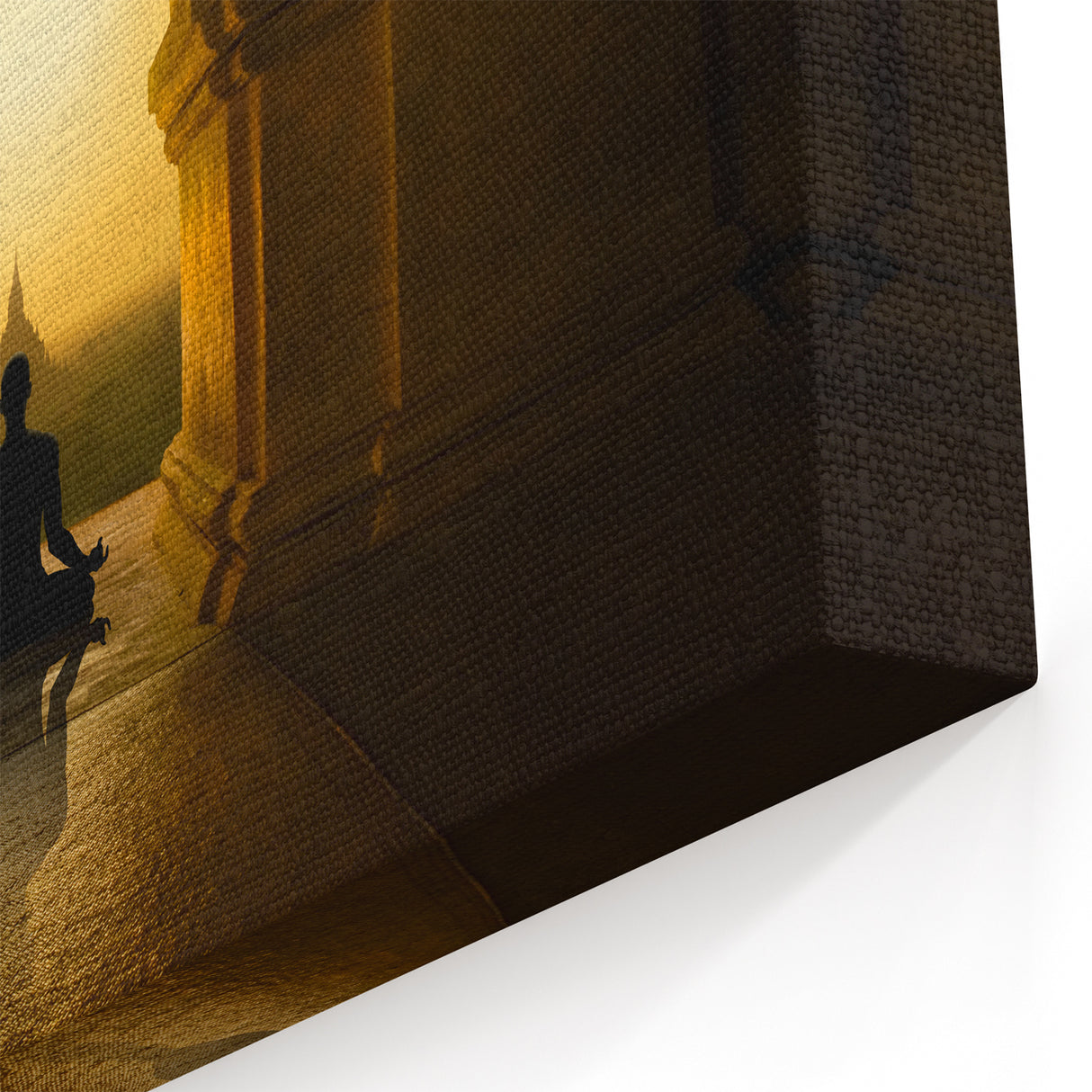 India Themed Wall Posters - Serene Meditation at Sunrise Spiritual Art