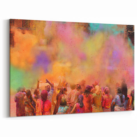 India Themed Wall Posters - Colorful Holi Festival Celebration in India Art
