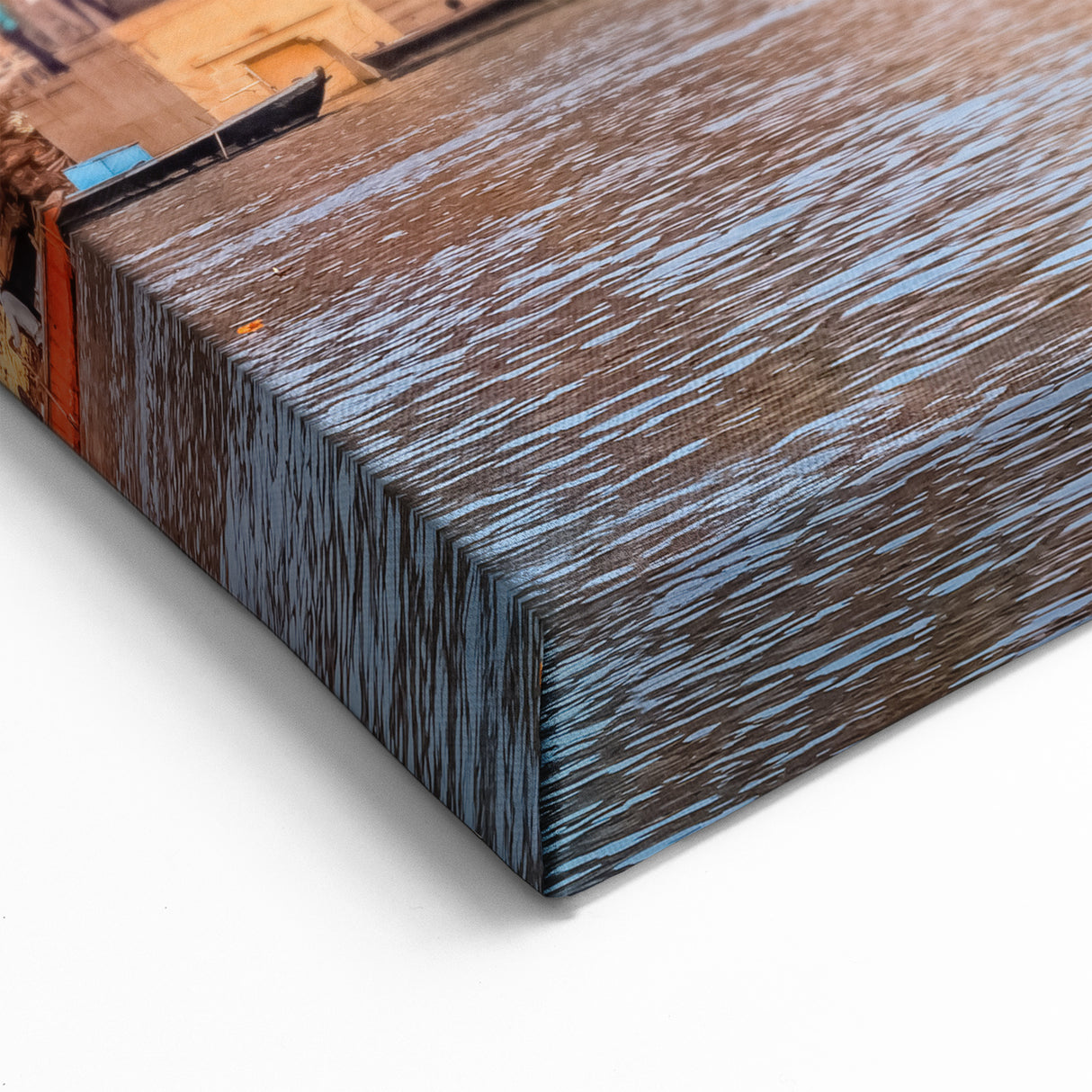 Indian Scenery Wall Decor - Vibrant Varanasi Ghats and River Scene Art Print