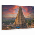 Sunset over Ancient Indian Temple Wall Art - Scenic India Prints