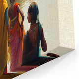 Indian Scenery Canvas - Vibrant Ganges River Scene in India Wall Art