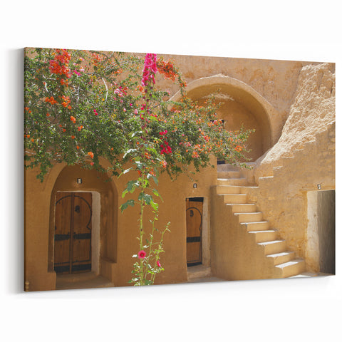 Traditional Tunisian Architecture Art - Picturesque Tunisia Wall Decor