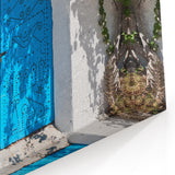 Exotic Tunisian Blue Door Art - Traditional North African Wall Decor