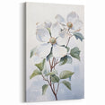 Botanical Dogwood Flower Art – Elegant Dogwood Blossom Canvas Print