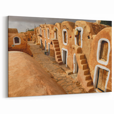 Traditional Berber Architecture Art - Authentic Tunisia Wall Decor