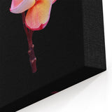 Vibrant Dogwood Blossom Art – Pink and Yellow Floral Canvas Print