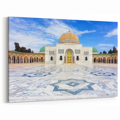 Majestic Tunisian Mosque Art - Elegant Islamic Architecture Wall Decor