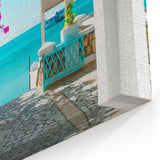 Tunisian Coastal Patio View - Tunisia Wall Art North African Prints