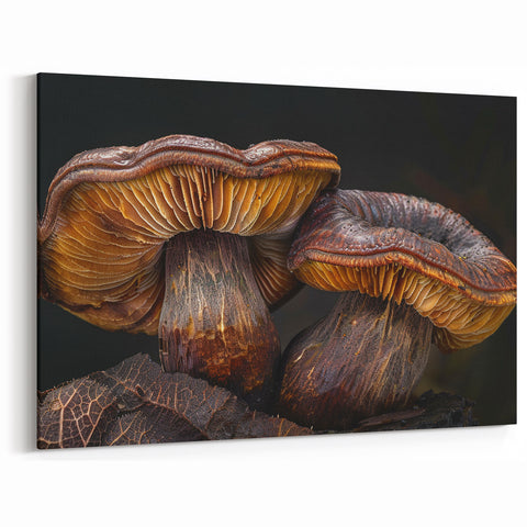 Mushroom Wall Art | Woodland Mushroom Prints | Fungi Canvas Decor