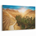 Tunisian Desert Oasis at Sunset - Tunisia Wall Art North African Prints