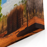 Framed Zambia Art - Traditional African Village Life Canvas Print