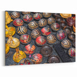 Zambia Art Prints - Handcrafted African Bowls with Vibrant Patterns Canvas