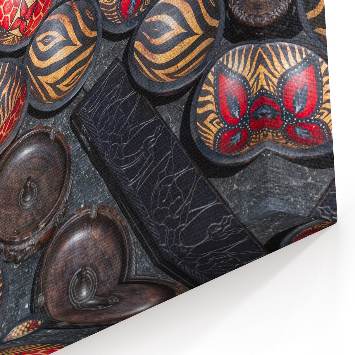 Zambia Art Prints - Handcrafted African Bowls with Vibrant Patterns Canvas