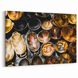 Zambia Canvas Prints - Handcrafted African Bowls with Intricate Patterns