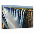 Zambia Wall Art - Majestic Waterfall and Rainbow Canvas Print