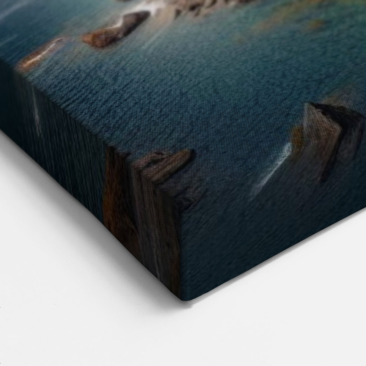 Zambia Wall Art - Mountain Village with Waterfalls and Rainbows Print