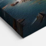 Zambia Wall Art - Mountain Village with Waterfalls and Rainbows Print