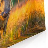 Zambia Wildlife Art - Vibrant Warthog in Sunset Glow Canvas Print