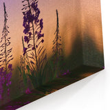 Fireweed Wall Art - Nature-Inspired Fireweed Flower Botanical Canvas Print