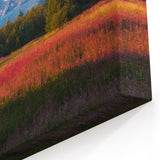 Fireweed Botanical Print - Elegant Fireweed Flower Art on Black Canvas