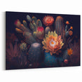 Elegant Desert Cactus Flower Art - Southwestern Succulent Wall Decor