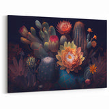 Elegant Desert Cactus Flower Art - Southwestern Succulent Wall Decor