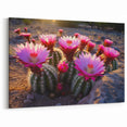 Sunset Cactus Flower Art - Vibrant Desert Bloom Wall Decor