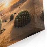 Majestic Desert Cactus Sunset Art - Southwestern Saguaro Wall Decor