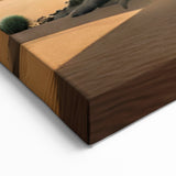 Majestic Desert Cactus Sunset Art - Southwestern Saguaro Wall Decor