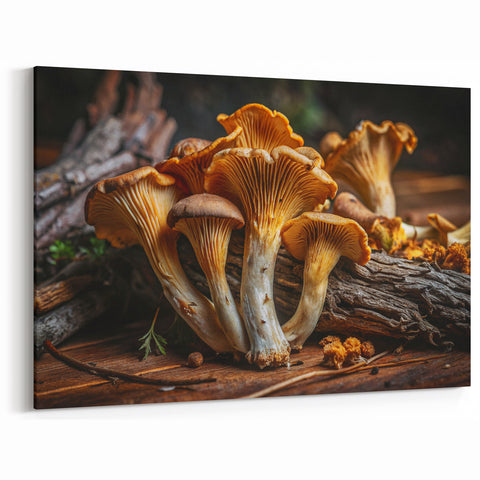 Mushroom Wall Art | Botanical Fungi Prints | Woodland Mushroom Canvas