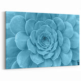 Modern Blue Succulent Art - Vibrant Botanical Wall Decor for Home
