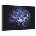 Dark Blue Hydrangea Wall Art - Floral Canvas Print - Botanical Decor