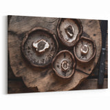 Mushroom Canvas Art | Rustic Fungi Prints | Botanical Mushroom Wall Decor