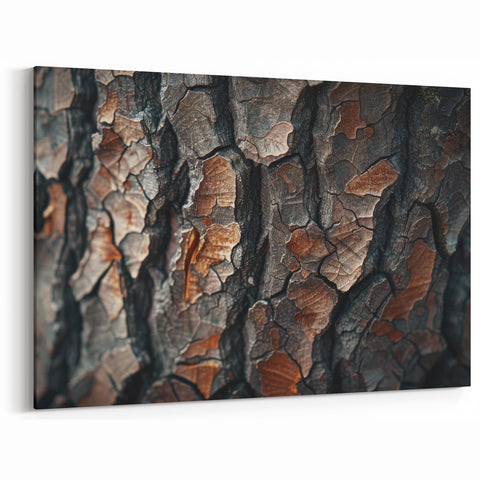 Tree Bark Texture Wall Art - Botanical Canvas - Nature-Inspired Decor