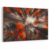 Autumn Forest Canopy Wall Art - Vibrant Woodland Canvas - Tree Perspective