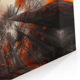 Autumn Forest Canopy Wall Art - Vibrant Woodland Canvas - Tree Perspective
