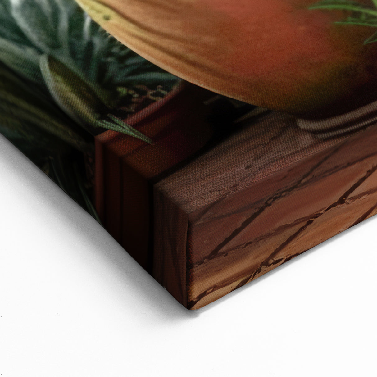 Rustic Succulent Garden Wall Art - Warm Terracotta Botanical Decor