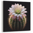Elegant White Cactus Flower Art - Stunning Southwestern Succulent Decor