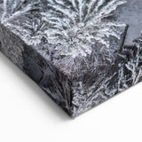 Winter Forest Aerial Wall Art - Snow-Covered Trees Canvas - Nature Decor