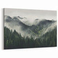 Misty Forest Landscape Wall Art - Nature Canvas - Tranquil Greenery